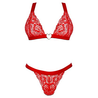 Set Obsessive Elianes 2 Piese Roșu XL-2XL