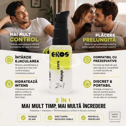 Eros 2in1 Care Delay Gel Intim 30 ml Pentru Bărbați