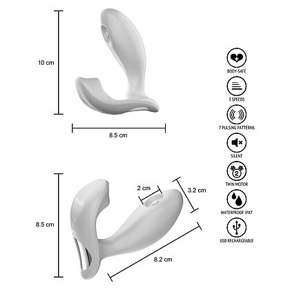 FLAMENGO Puls – Vibrator Punctul G Și Clitoris, 10 Moduri, 2 Motoare, IPX7 Roz