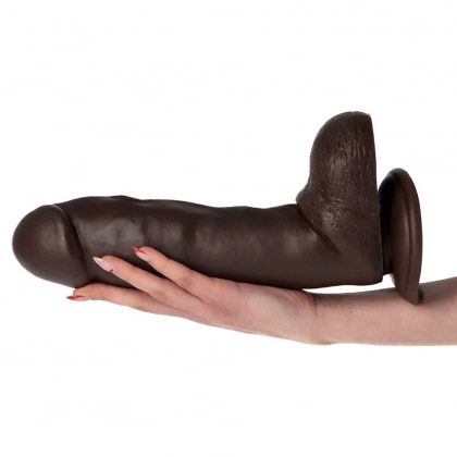 Fulvio Dildo 31 cm Ø 6.5 cm cu Ventuză, Realist Maro