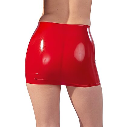 Fustă Latex Mini Skirt Roșu 2XL