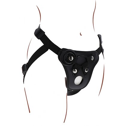 Ham Strap-On TOYJOY cu Gaură De Plăcere, Negru