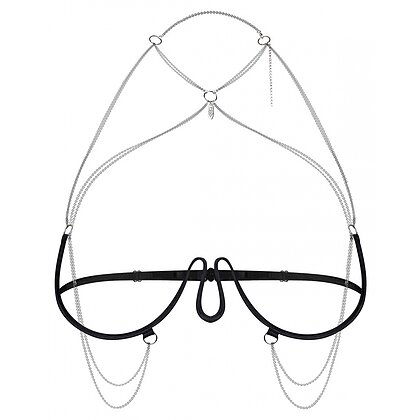 Harness Bra Obsessive Lustique Negru S-L