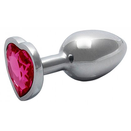 Plug Anal Heart Gem Small Argintiu