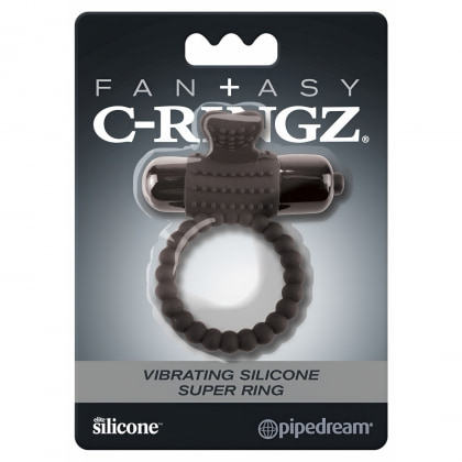 Inel cu Vibrații Fantasy C-Ringz Silicon Negru