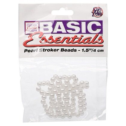 Inel Pearl Stroker Beads Small Alb
