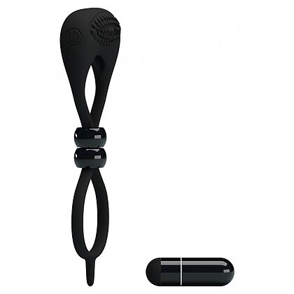 Inel Penis Cu Vibrații Pretty Love Locker Negru
