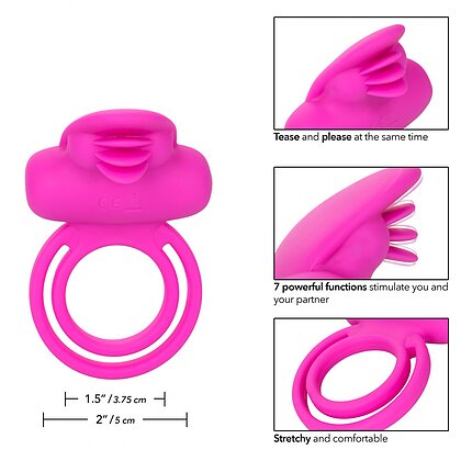 Inel Penis Dual Clitoris Flicker Enhancer Roz