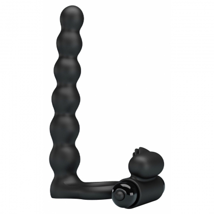 Inel Penis pentru Dublă Stimulare Hercules Negru