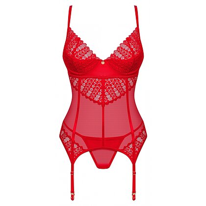 Corset Obsessive Ingridia Rosu XL-2XL