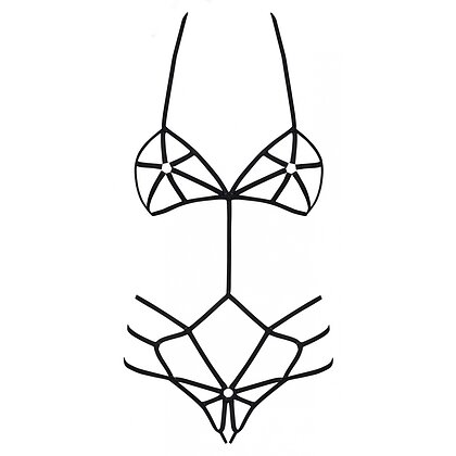 Lenjerie De Corp Obsessive Servitoare Negru S-M