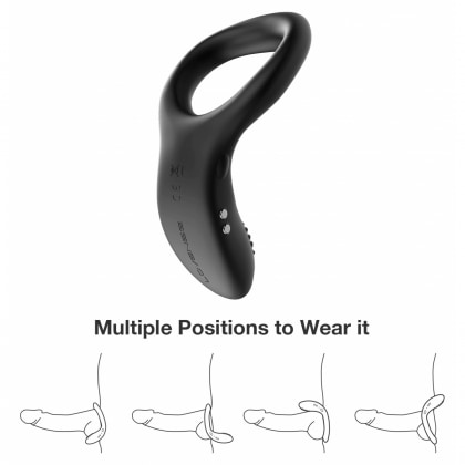 Lovense Diamo Vibrating Ring Negru