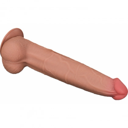 Lovetoy Dual-Layer 34 cm – TPE Realist cu Ventuză