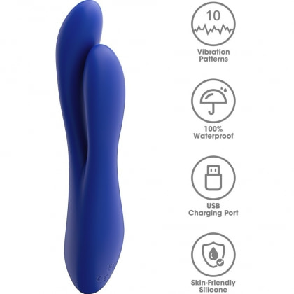 Lovetoy Pulse – Vibrator Reîncărcabil, 3 Intensități, 7 Moduri Albastru