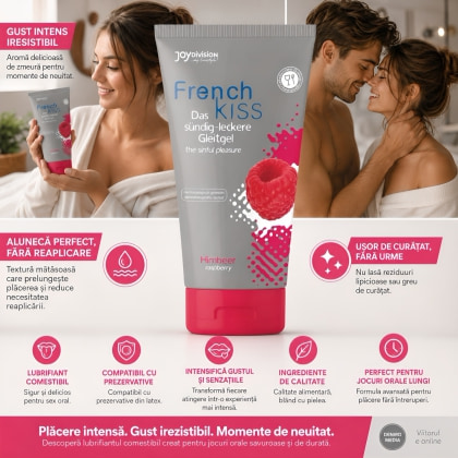 Lubrifiant Frenchkiss Aromă Raspberry 75 ml
