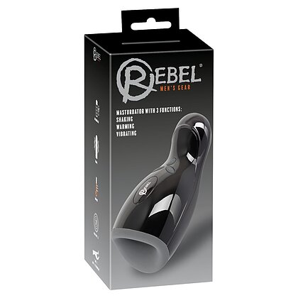 Masturbator Bărbați Cu Încălzire 3 Rebel Negru