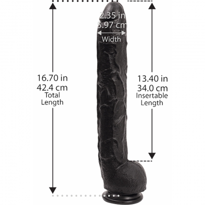 Maxi Dildo Penis Rambone 38cm Negru
