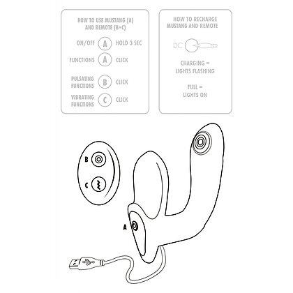 Mustang Prostate Massager Negru