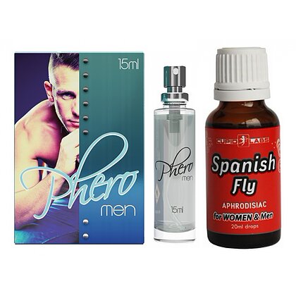 Pachet Parfum cu Feromoni Pheromen 15ml + Picături Afrodisiace Spanish Fly 20ml