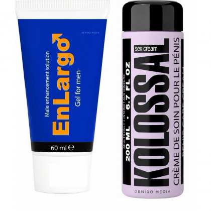 Pachet Cremă Mărirea Penisului Enlargo 100ml + Cremă Mărire Penis Kolossal 200ml