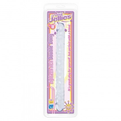 Dildo Crystal Jellies Double 18 Inch Transparent