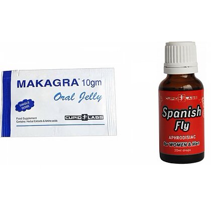 Pachet Stimulent Makagra Oral Jelly 10g + Picaturi Afrodisiace Spanish Fly 20ml