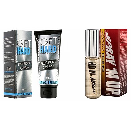 Pachet Crema Erectie Get Hard 100ml + Spray Erectie Spray M-Up 22ml