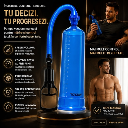 ToyJoy Power Pompă Manuală Pentru Penis Albastru