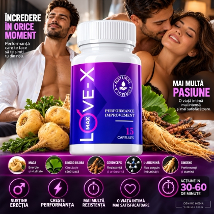 Pastile Love-X Max Pentru Erecție 15 capsule