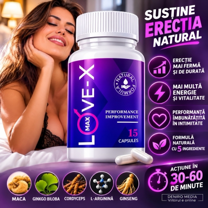 Pastile Love-X Max Pentru Erecție 15 capsule