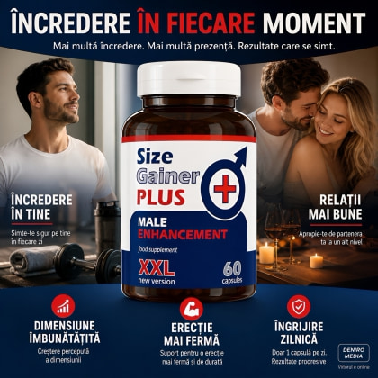Pastile Mărire Penis Size Gainer Plus 60capsule