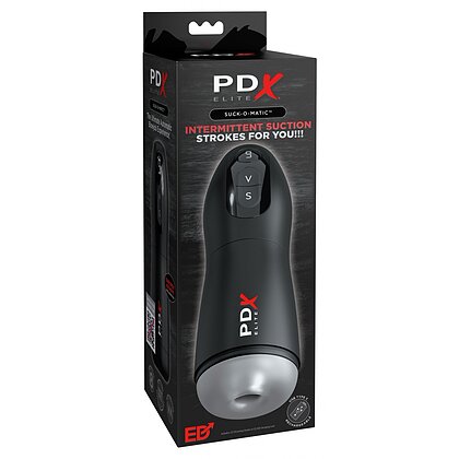 PDX Elite Masturbator Automat 7 Vibrații 7 Sucțiuni Reîncărcabil Negru