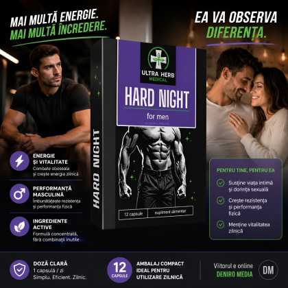Pills Hard Night 12 Capsule: Potență Pentru Bărbați