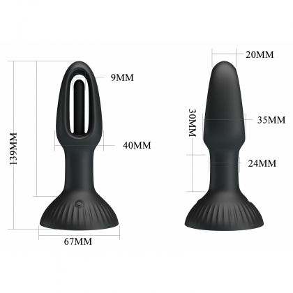 Pretty Love Hubert Vibrator Anal cu 7 Moduri Wiggling Negru