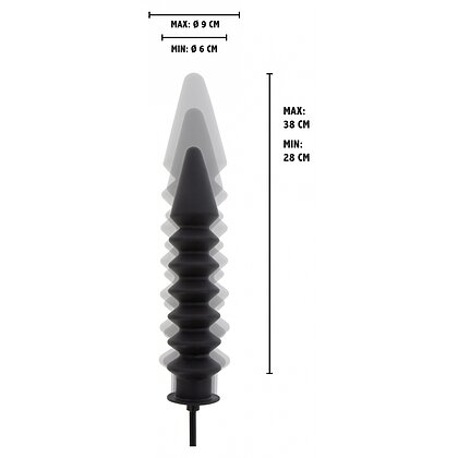 Plug Anal Gonflabil Hidden Desire — Striații Negru 28cm