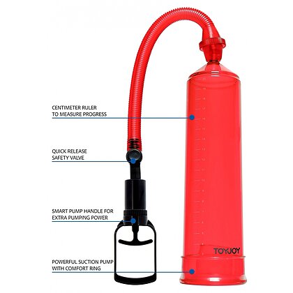 Pompă Penis Power Pump Roșu
