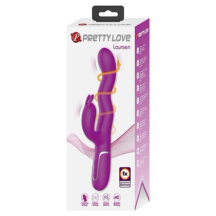Pretty Love Laursen – Vibrator curbat Reîncărcabil 7+4, Mov