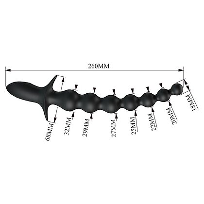Pretty Love Plug Anal Vibrator 10 Funcții Reîncărcabil Negru