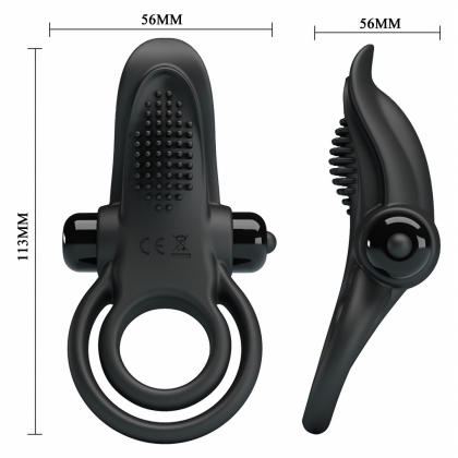 Pretty Love Vibrant Penis Ring Negru