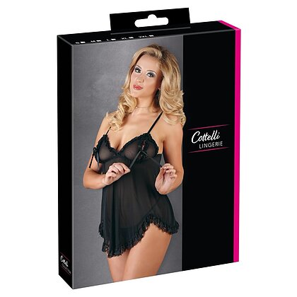 Babydoll Cottelli Collection Ruffles Negru M