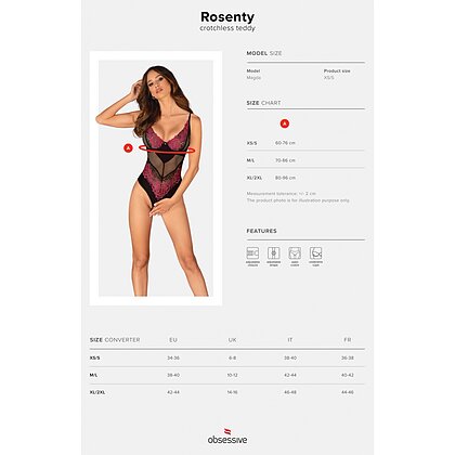 Body Obsessive Rosenty Decupat Roz XS-S