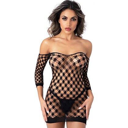 Chemise Daring Intimates Deluxe Fence Net Negru S-L