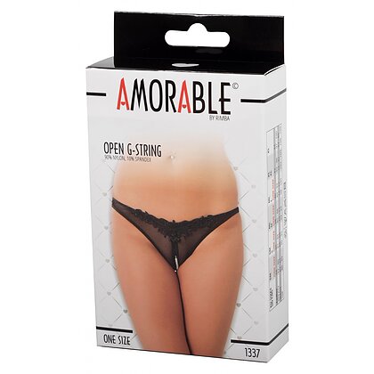 Chilot Amorable Open Pearls Negru S-L
