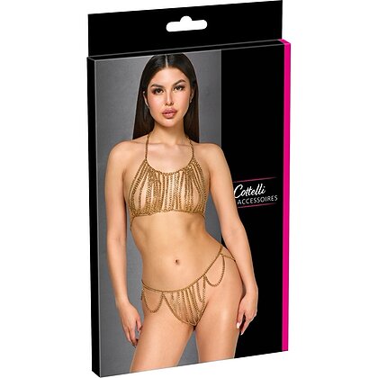 Cottelli Collection – Bikini Din Lanț Auriu, Ajustabil