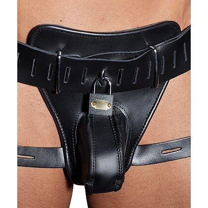 Curea De Castitate Zato Leather Negru