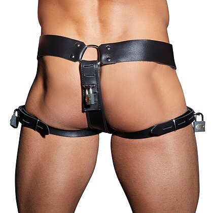 Curea De Castitate Zato Leather Negru