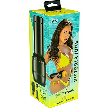 KIIROO Feel Victoria June — Stroker Discret 23,5 cm Negru