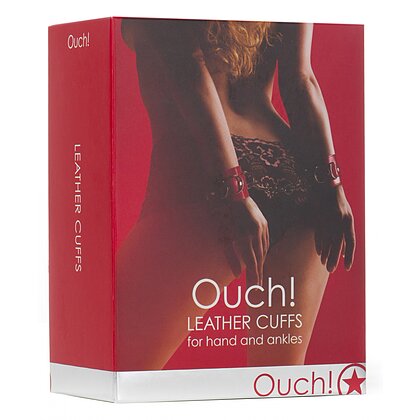 Leather Cuffs Roșu