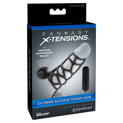 Manșon FX Extreme Silicone Power Cage Negru