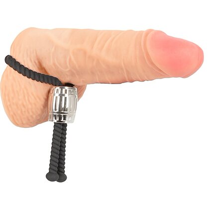 Rebel Heavy Rope Inel Reglabil Pentru Penis și Testicule Negru